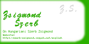 zsigmond szerb business card